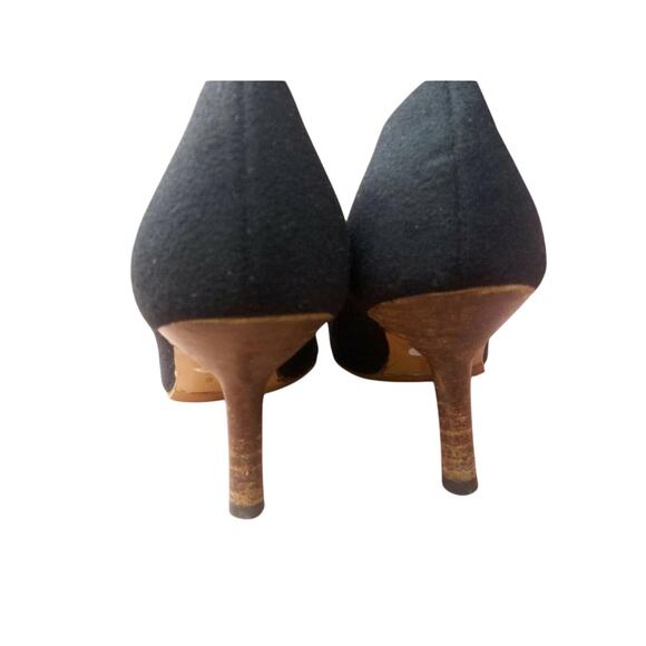 Gucci Size 4.5 C Black Wool Pointy Toe Pumps - Picture 8 of 11